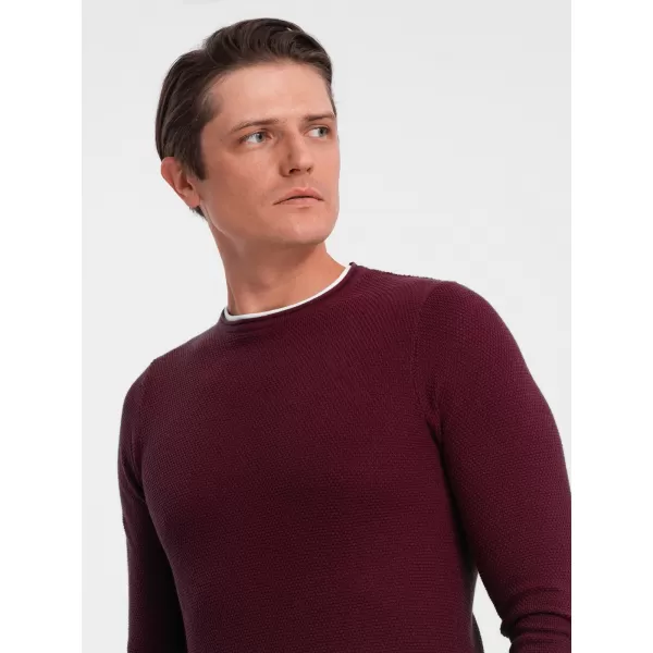 Moški pulover OMBRE OM-SWSW-0103 MAROON 