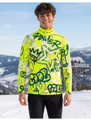 Moški vrhunski funkcionalni termo pulover ALTISPORT VOJ/ALM054TER03 FLUORESCENTNO ZELENA