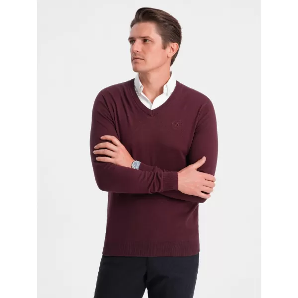  Moški pulover OMBRE OM-SWSW-0102 MAROON 