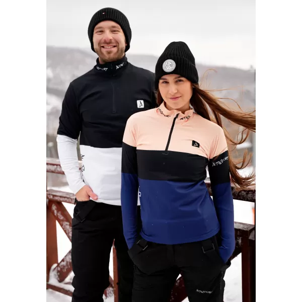  Moški vrhunski funkcionalni termo pulover ALTISPORT VOJ/ALM051TER03 ČRNO-BELO 