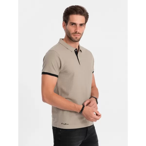  Srajca OMBRE OM-POSS-0113 TEMNO BEŽ 