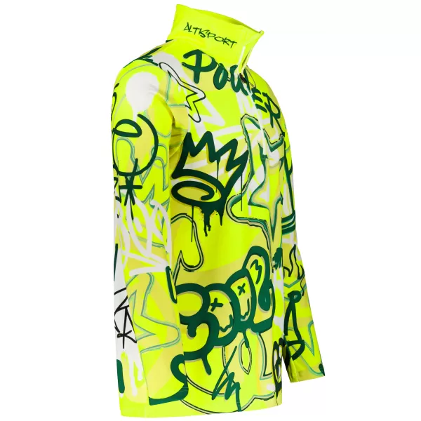  Moški vrhunski funkcionalni termo pulover ALTISPORT VOJ/ALM054TER03 FLUORESCENTNO ZELENA 