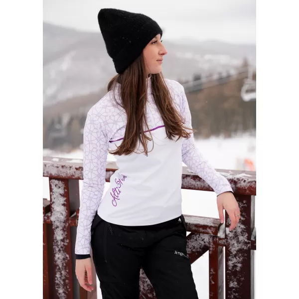  Ženska premium funkcionalna termo jopica ALTISPORT VOJ/ALW053TER03 BELA/VIJOLIČNA 