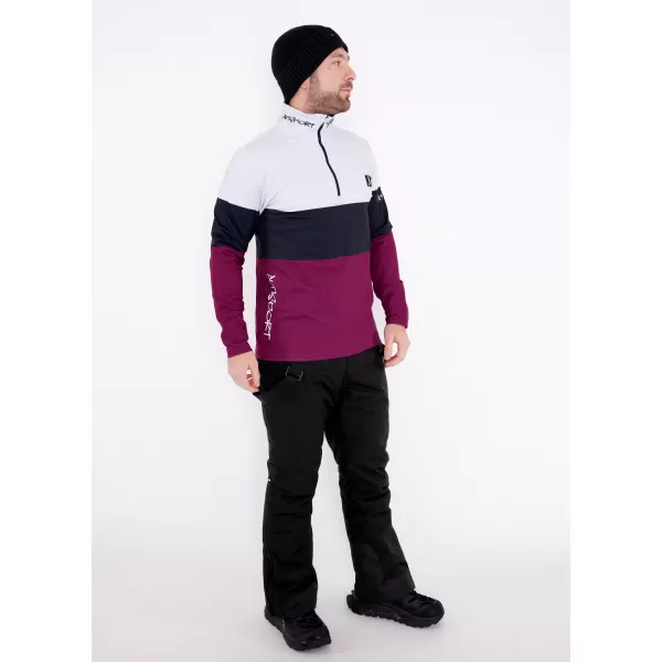  Moški vrhunski funkcionalni termo pulover ALTISPORT VOJ/ALM051TER03 BORDO 