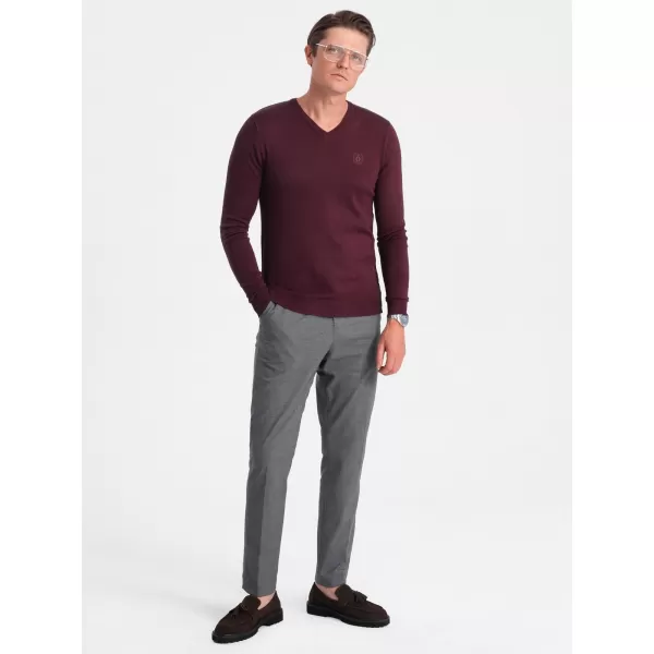  Moški pulover OMBRE OM-SWBS-0107 MAROON 