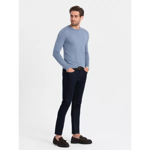  Moški pulover OMBRE OM-SWBS-0106 SVETLO MODRA 