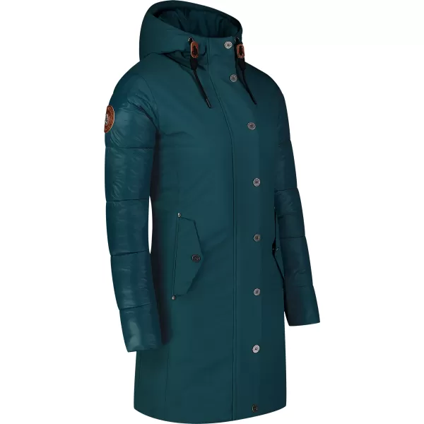  Ženski zimski plašč NORDBLANC WARMHUG NBWJL8073 TEMNO ZELENA 
