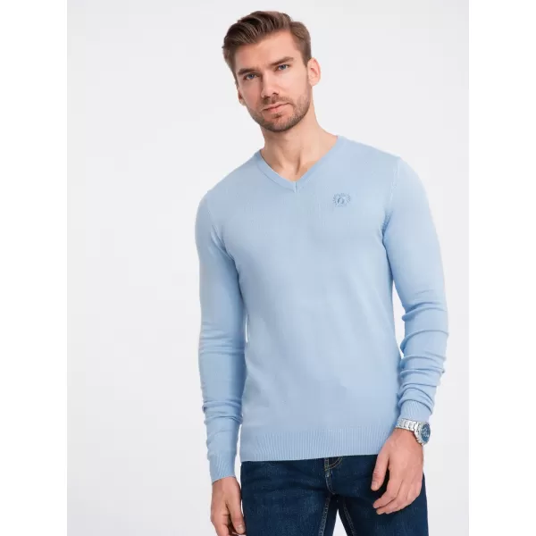  Moški pulover OMBRE OM-SWBS-0107 SVETLO MODRA 