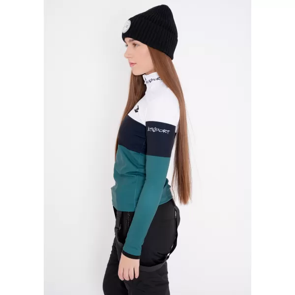  Ženska premium funkcionalna termo jopica ALTISPORT VOJ/ALW051TER03 BELO ZELENA 
