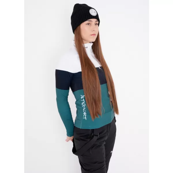  Ženska premium funkcionalna termo jopica ALTISPORT VOJ/ALW051TER03 BELO ZELENA 