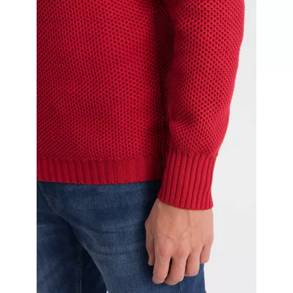  Moški pulover OMBRE OM-SWZS-0105 RDEČA 