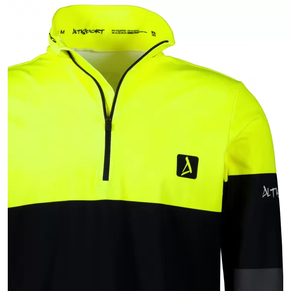  Pánská funkční termo mikina premium ALTISPORT VOJ/ALM051TER03 NEON YELLOW/ŠEDÁ 