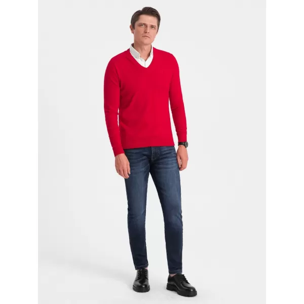  Moški pulover OMBRE OM-SWSW-0102 RDEČA 