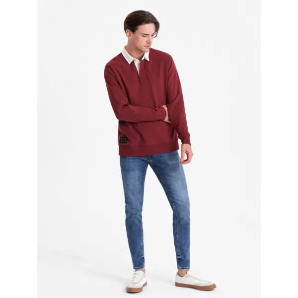  Moška jopica OMBRE OM-SSNZ-0132 MAROON 
