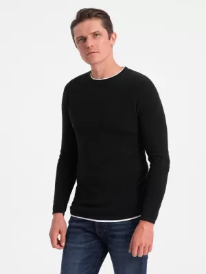 Moški pulover OMBRE OM-SWSW-0103 ČRN