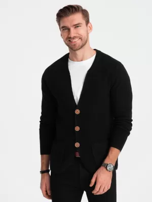 Moški pulover OMBRE OM-SWCD-0109 ČRN