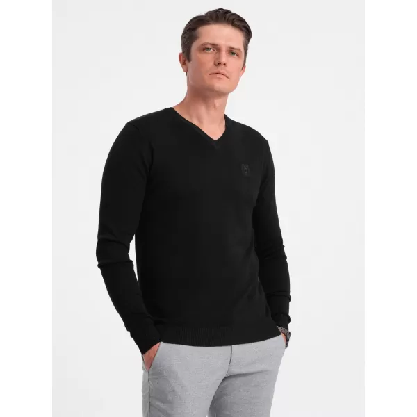  Moški pulover OMBRE OM-SWBS-0107 ČRN 