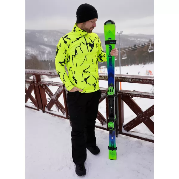  Moški vrhunski funkcionalni termo pulover ALTISPORT VOJ/ALM052TER03 NEONSKO ZELENA 
