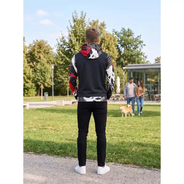  Moški vrhunski funkcionalni pulover ALTISPORT VOJ/ALM039MI01 ČRNA IN RDEČA 