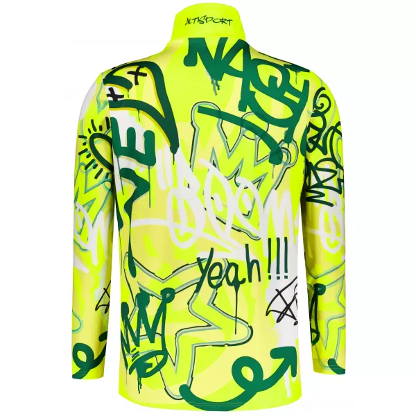  Moški vrhunski funkcionalni termo pulover ALTISPORT VOJ/ALM054TER03 FLUORESCENTNO ZELENA 