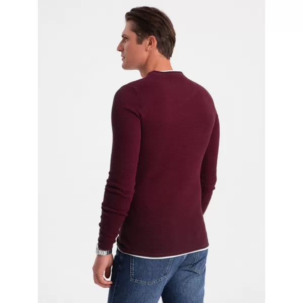  Moški pulover OMBRE OM-SWSW-0103 MAROON 