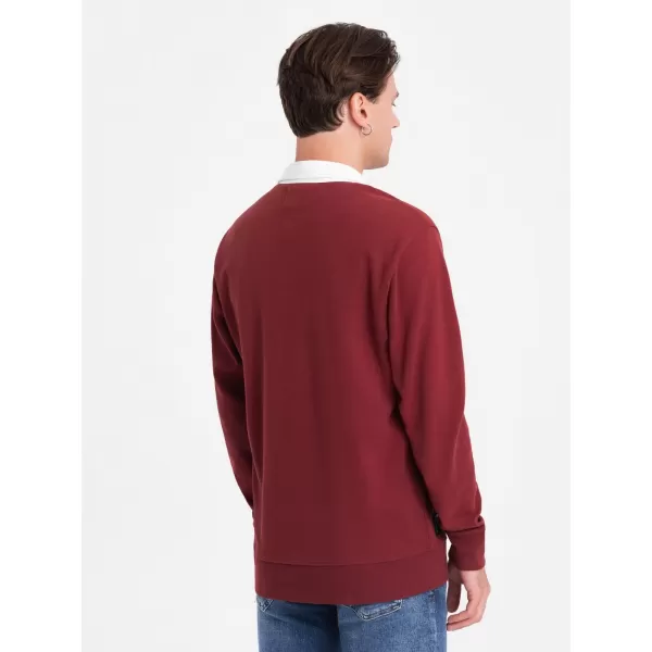  Moška jopica OMBRE OM-SSNZ-0132 MAROON 