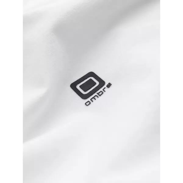  Moška T -majica z dolgim ​​rokavom OMBRE OM-LSCL-0110 BELA 