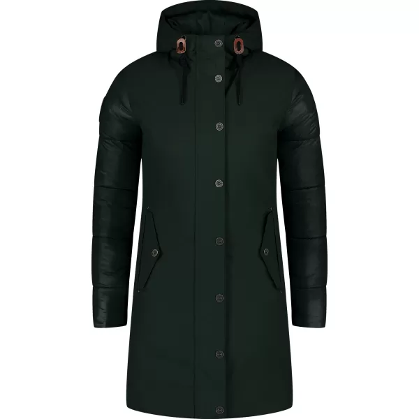  Ženski zimski plašč NORDBLANC WARMHUG NBWJL8073 TEMNO ZELENA 
