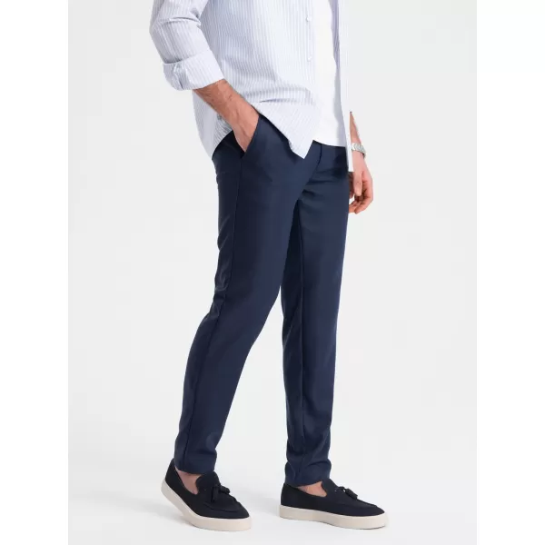  Hlače OMBRE OM-PACP-0182 MORNARSKO MODRO 