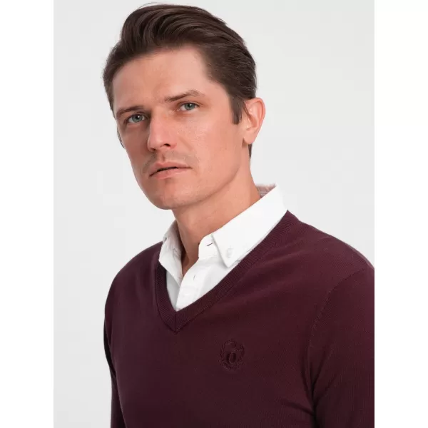  Moški pulover OMBRE OM-SWSW-0102 MAROON 