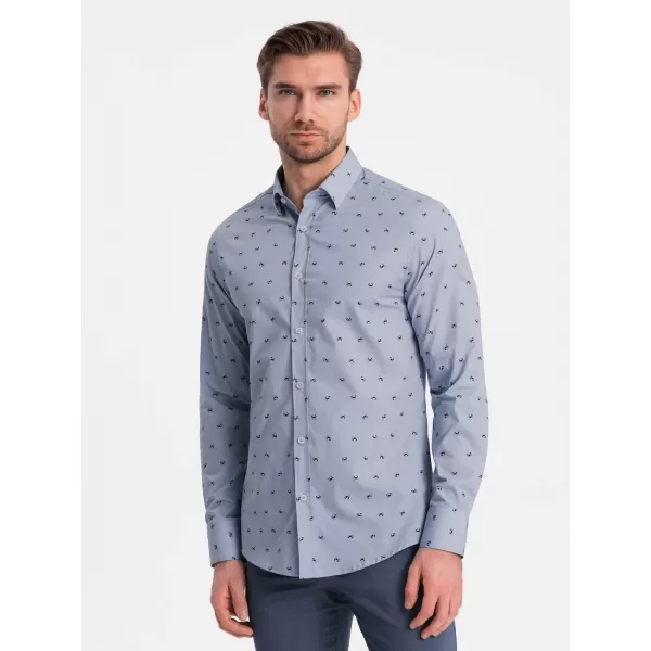 Srajca OMBRE OM-SHCS-0156 SVETLO MODRA 