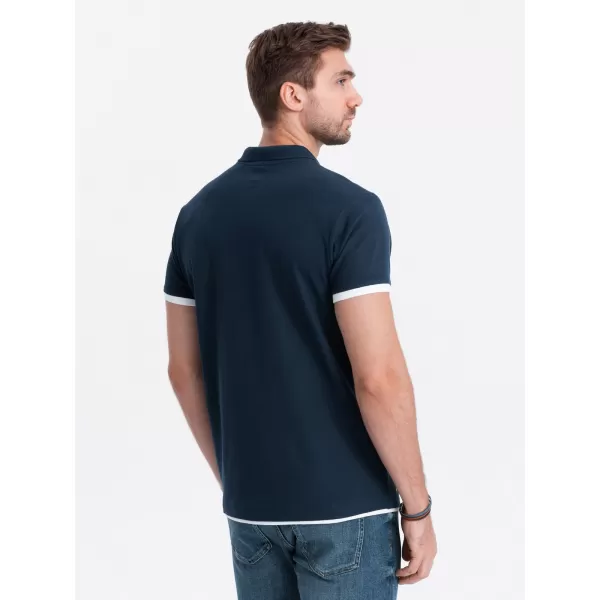  Srajca OMBRE OM-POSS-0113 MORNARSKO MODRO 