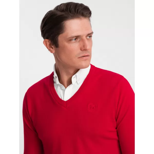  Moški pulover OMBRE OM-SWSW-0102 RDEČA 
