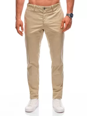 Hlače EDOTI P1359 TEMNO BEŽ