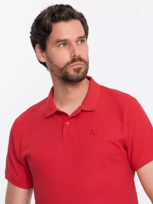 Moška T -majica z ovratnikom OMBRE S1374 RDEČA