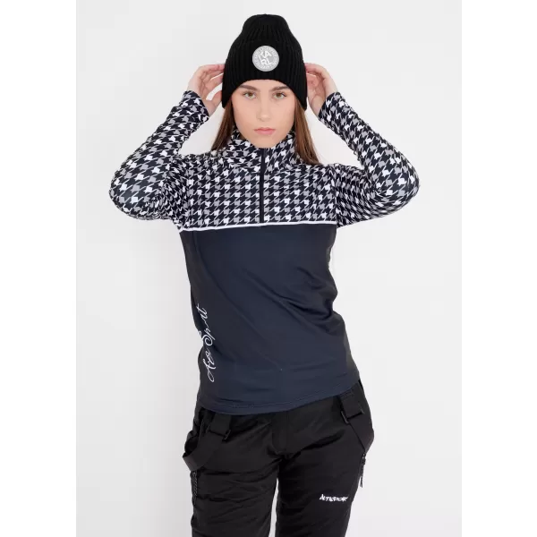  Ženska premium funkcionalna termo jopica ALTISPORT VOJ/ALW048TER03 ČRNO-BELO 