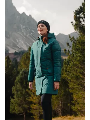 Ženski zimski plašč NORDBLANC WARMHUG NBWJL8073 TEMNO ZELENA