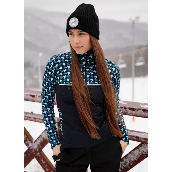  Ženska premium funkcionalna termo jopica ALTISPORT VOJ/ALW048TER03 ČRNA IN MODRA 