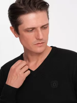 Moški pulover OMBRE OM-SWBS-0107 ČRN