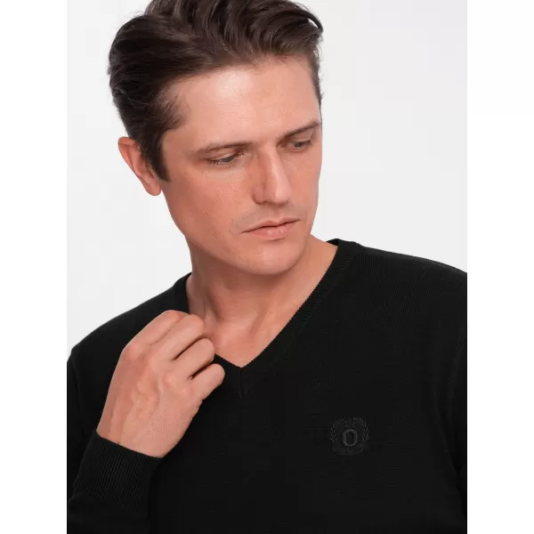  Moški pulover OMBRE OM-SWBS-0107 ČRN 