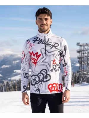 Moški vrhunski funkcionalni termo pulover ALTISPORT VOJ/ALM054TER03 SIVO-RDEČA