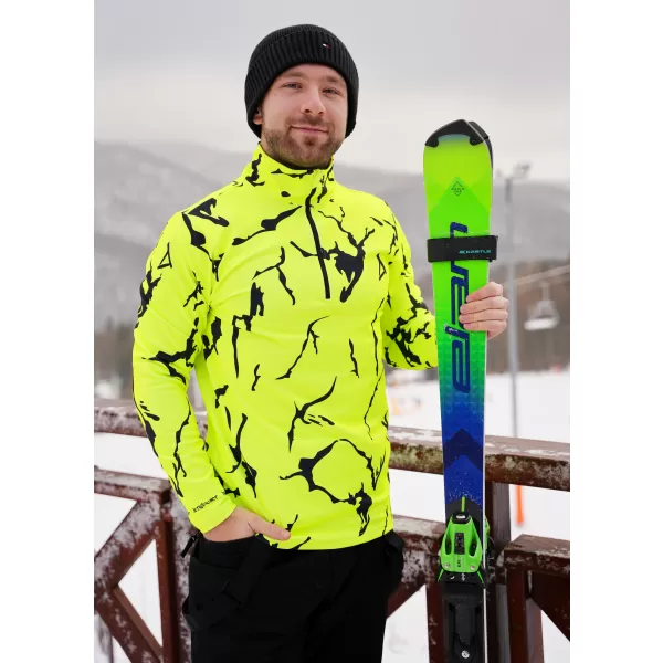  Moški vrhunski funkcionalni termo pulover ALTISPORT VOJ/ALM052TER03 NEONSKO ZELENA 
