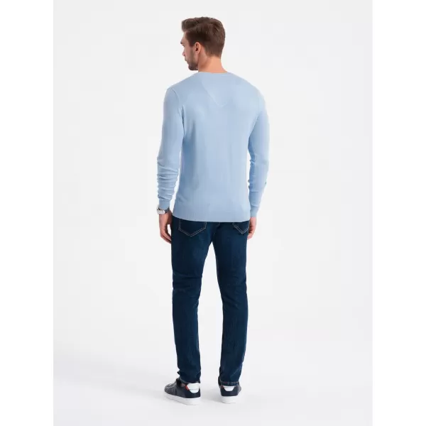  Moški pulover OMBRE OM-SWBS-0107 SVETLO MODRA 