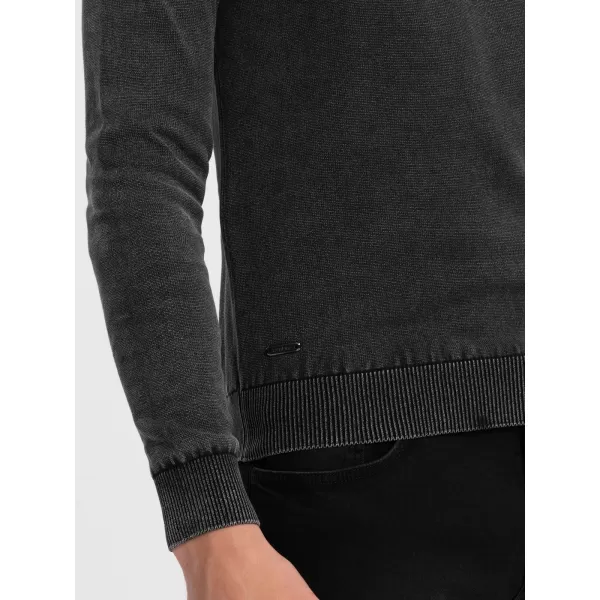  Moški pulover OMBRE OM-SWOS-0108 ČRN 