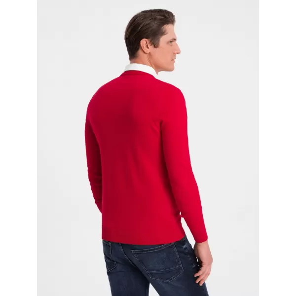  Moški pulover OMBRE OM-SWSW-0102 RDEČA 
