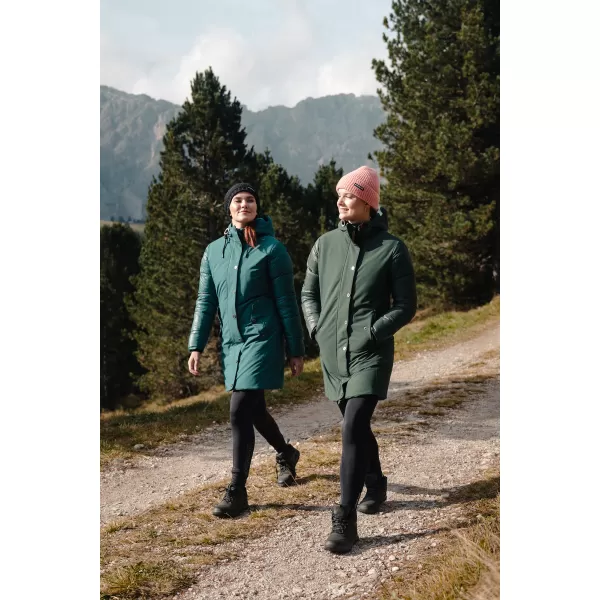  Ženski zimski plašč NORDBLANC WARMHUG NBWJL8073 TEMNO ZELENA 
