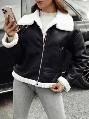 Ženska jakna DSTREET FURBLAZE TY4730 ČRN