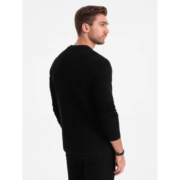  Moški pulover OMBRE OM-SWCD-0109 ČRN 