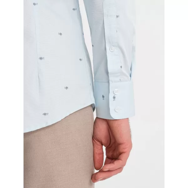  Srajca OMBRE OM-SHCS-0156 MODRO 