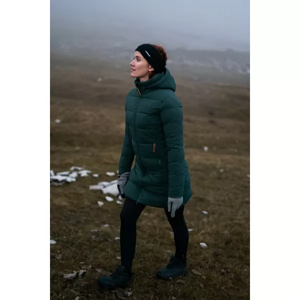  Ženski zimski plašč NORDBLANC MOMENTS NBWJL8076 TEMNO ZELENA 